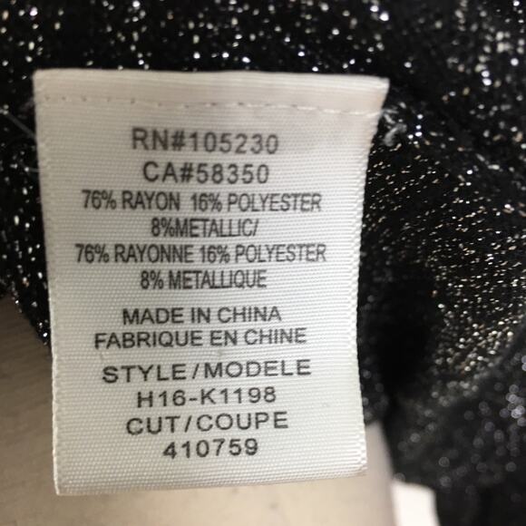 Joie Black Sparkle V Neck Sweater Large - Picture 6 of 7